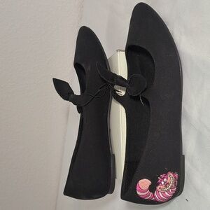 Torrid Disney Alice Wonderland Black Cheshire Cat Flat May Jane Shoes  10WW
